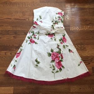 Floral PEEP STUDIO dress M w tulle detailing